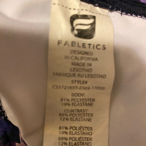 FABLETICS Leggings. Purple designs. Size L - Picture 6 of 10